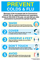 12" X 18" Prevent Colds, Flu, & Corona-virus Posters