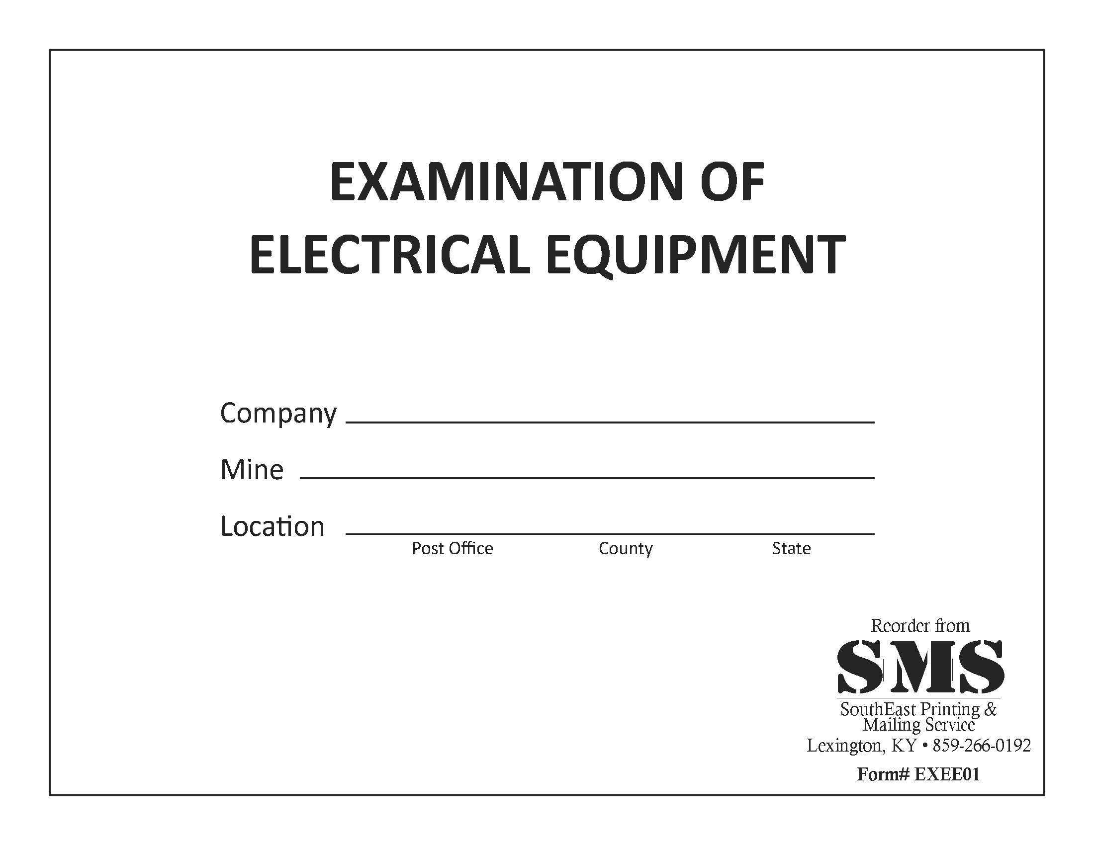 Examination of Electrical Equipment