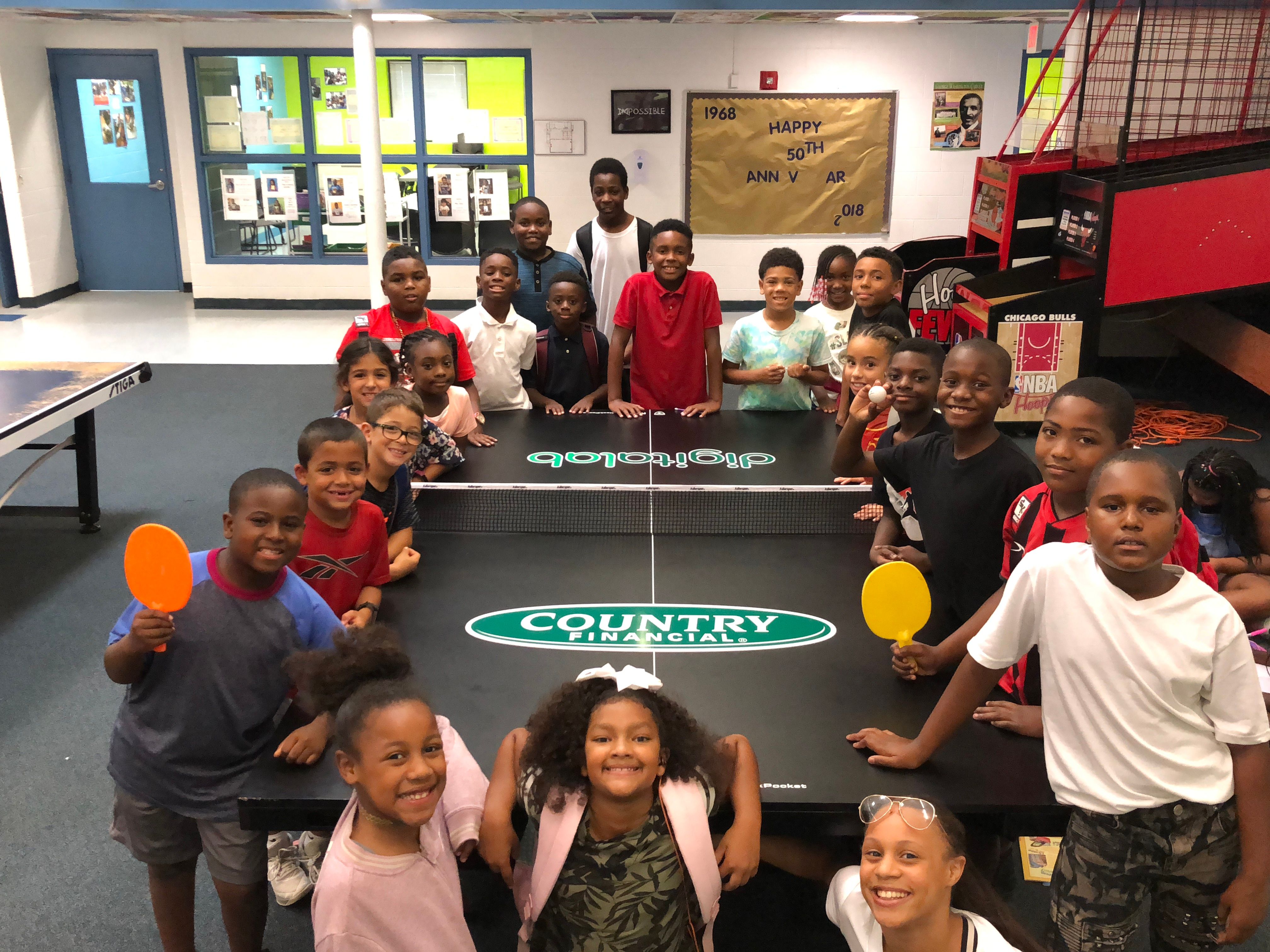 Thank you Country Financial for the donation of the amazing ping pong table!