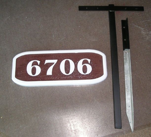 I18893 - House Address Number Sign with Ground Stake