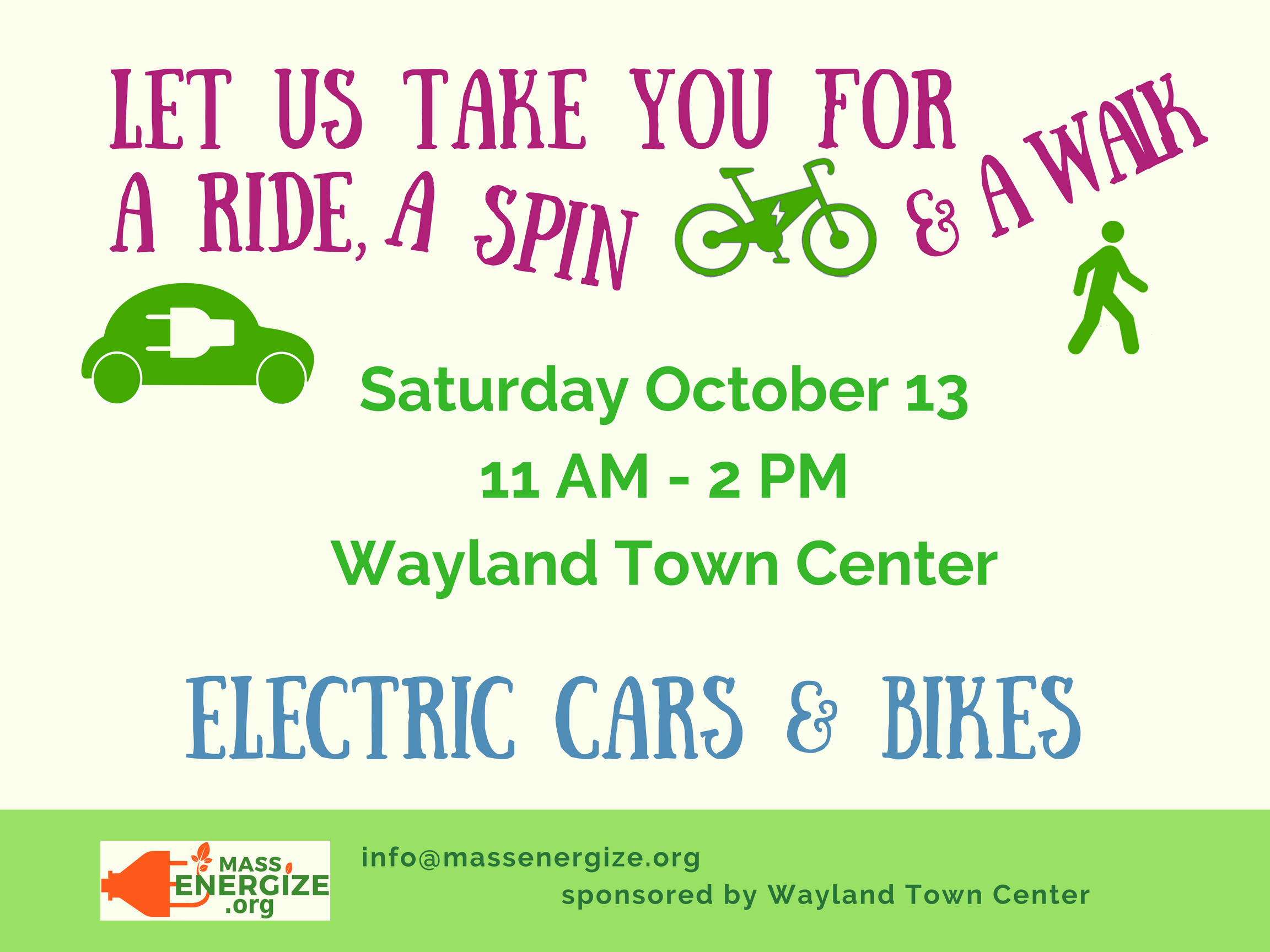 Electric Cars and Bikes, and Rail Trail Festival