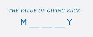 The Value of Giving Back