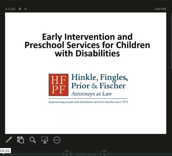 Early Intervention and Preschool Services