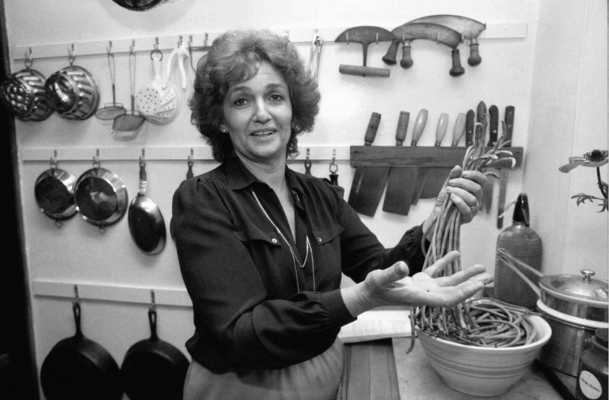 Colette Rossant in her kitchen in Manhattan in 1981.