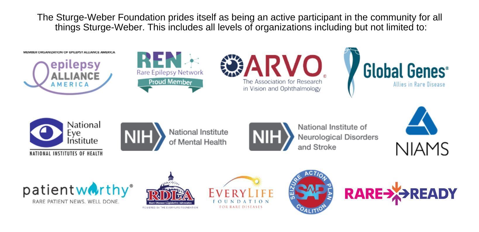 a collection of logos from the Foundation's partners and supporters