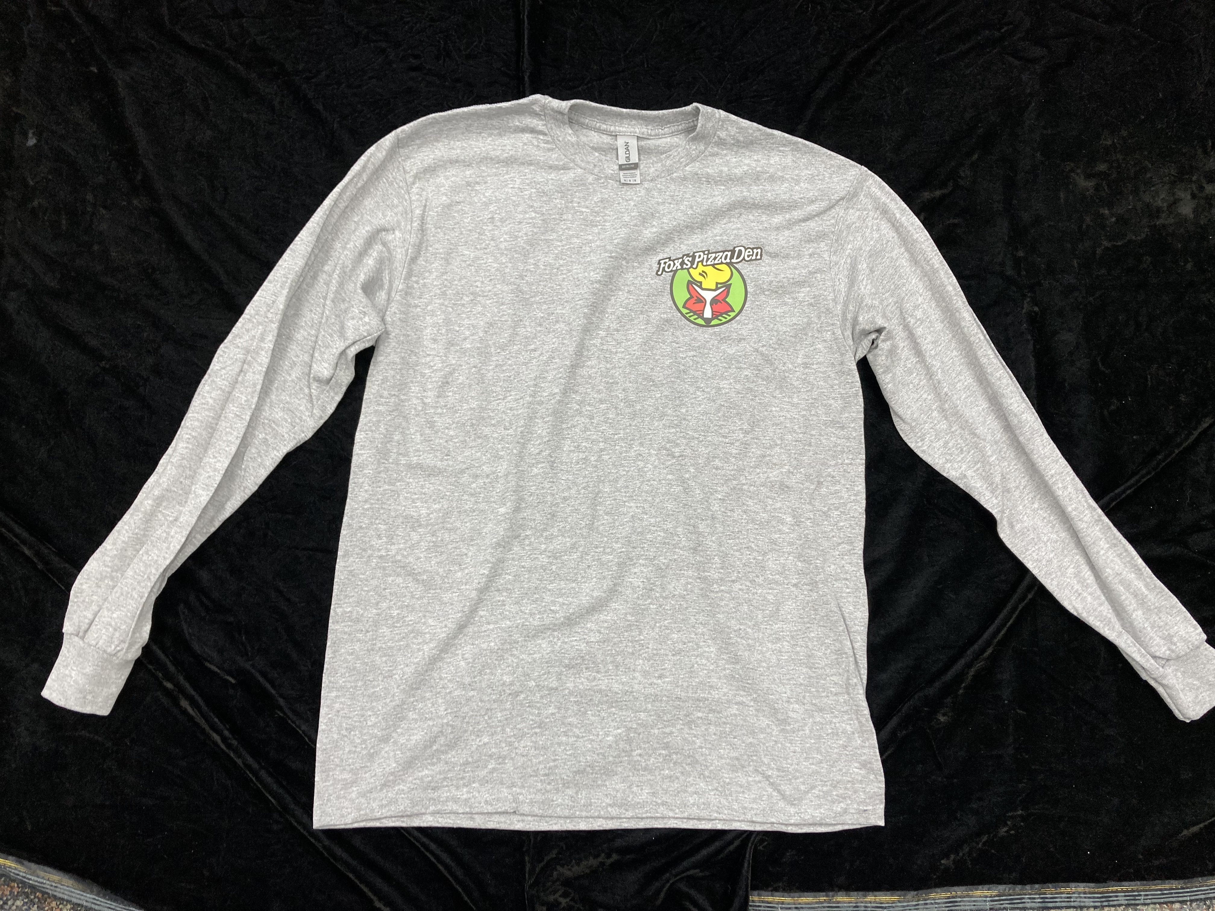 SALE Fox's Logo - Medium Light Grey Long Sleeve