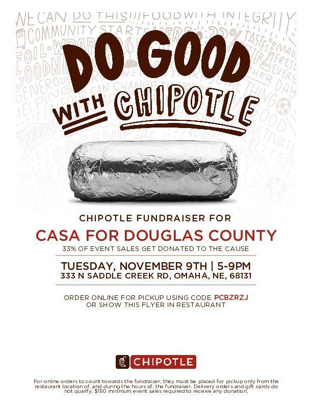 Do Good with Chipotle for CASA flyer