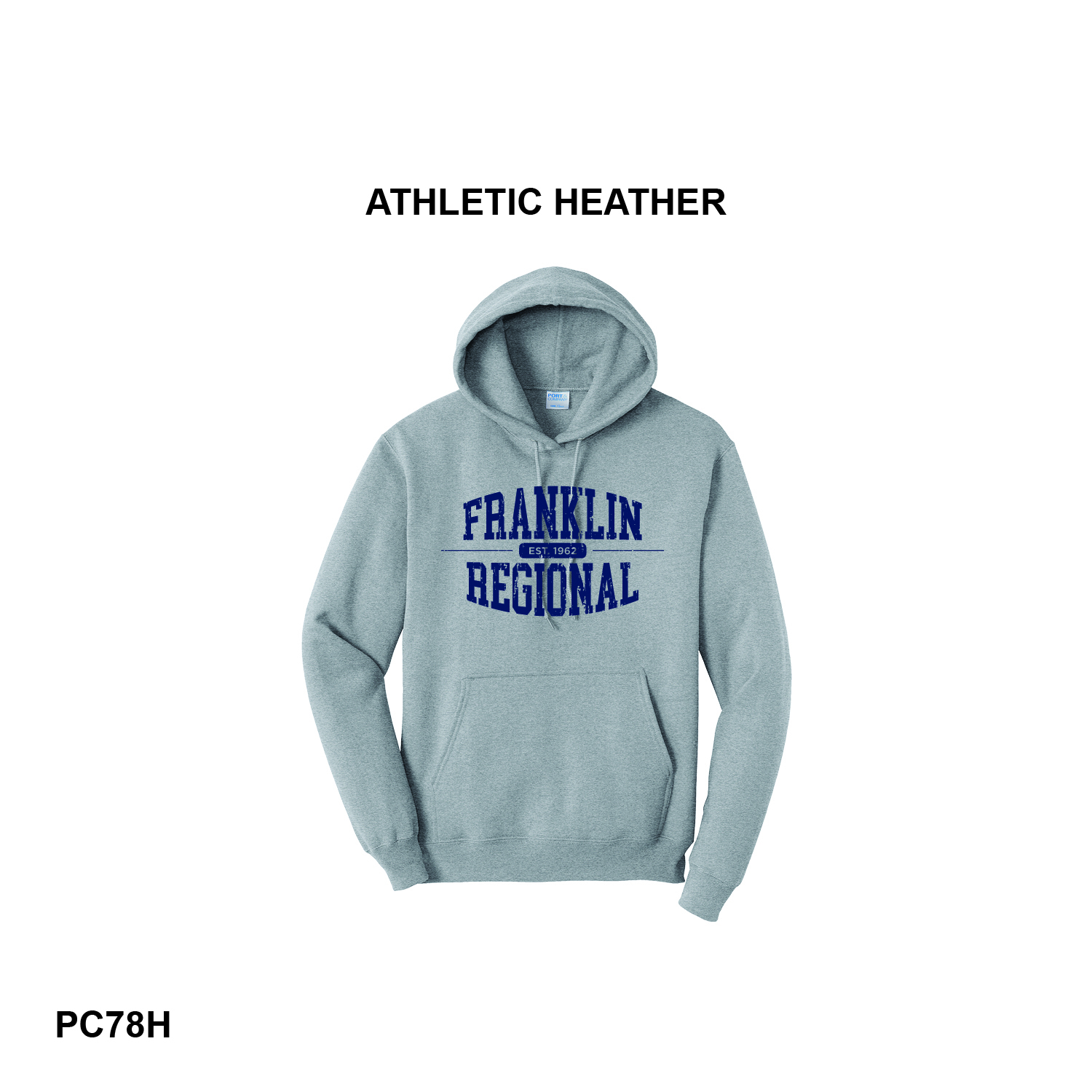 FR ESTD DISTRESSED LOGO - Port & Co™ Core Fleece Pullover Hooded Sweatshirt