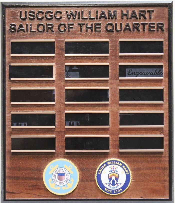 SB1055 - "Sailor-of-the-Quarter" Award  Board for the US Coast Guard Cutter William Hart 