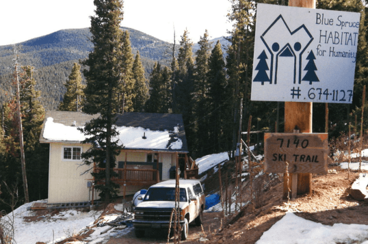 Exterior of Blue Spruce Habitat early build