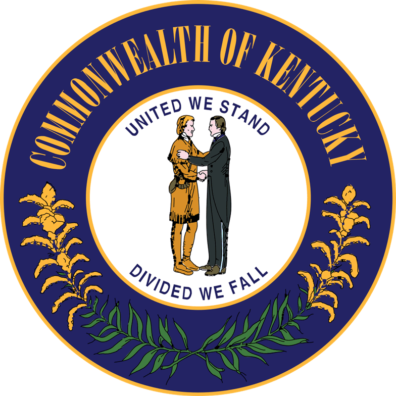 BP-1228 - Carved 2.5-D Multi-Level  HDU Plaque of the Great  Seal of the State of Kentucky